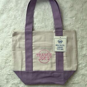 Trader Joe’s Purple Mini Canvas Tote Bag